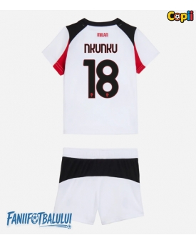 AC Milan Christopher Nkunku #18 Echipament de Fotbal Replică 2025-26 Copii Deplasare (+ Șorturi)